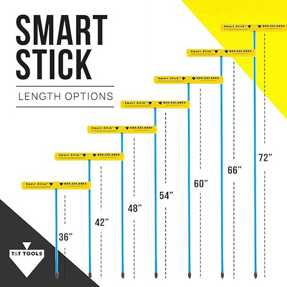 T&T Tools Smart Stick Metal Soil Probe - 72-Inch Long Metal Rod with 3/ ...