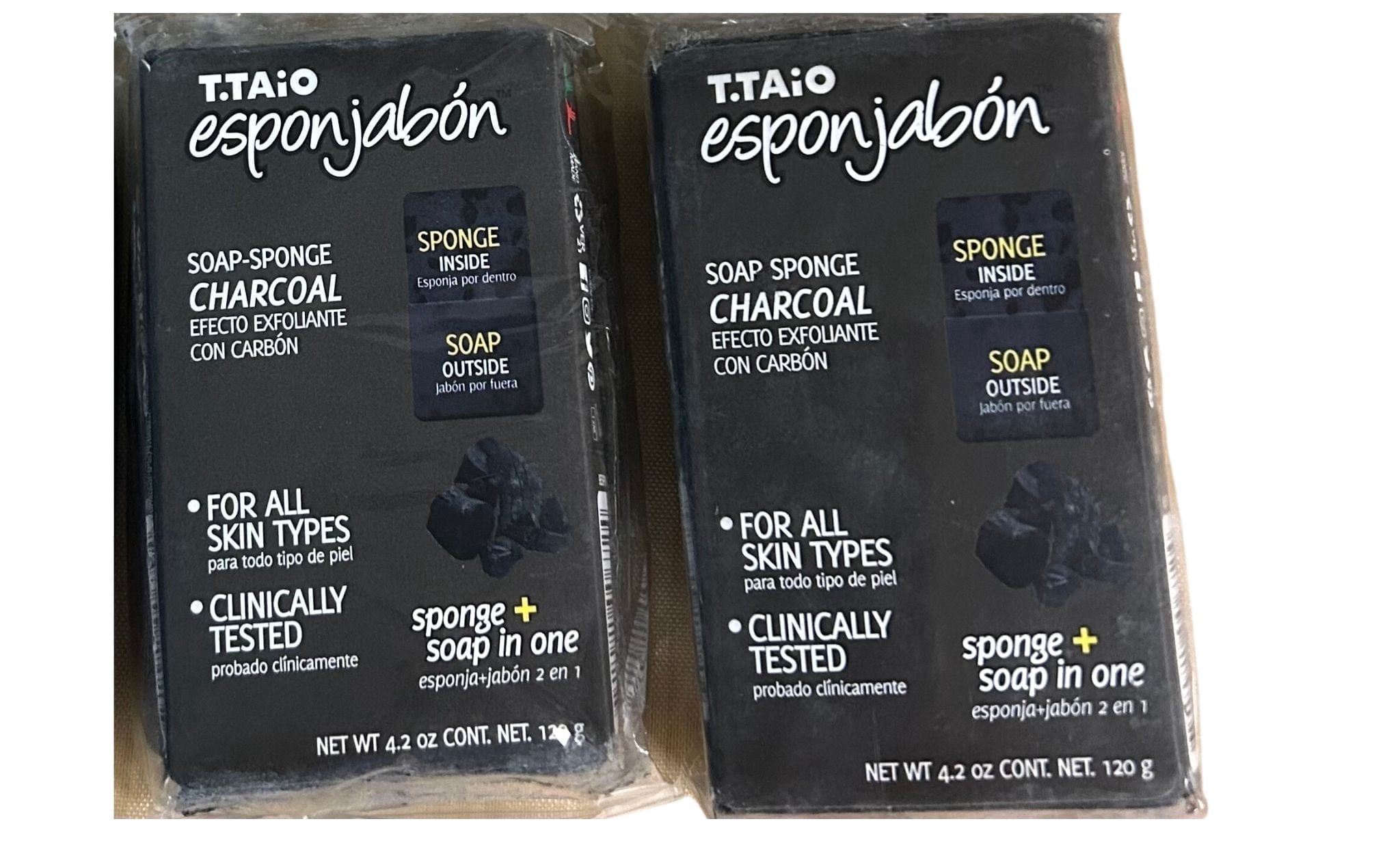 T.Taio, Esponjabon Charcoal Soap Sponge, 4.2 oz, 2 Pack - Walmart.com