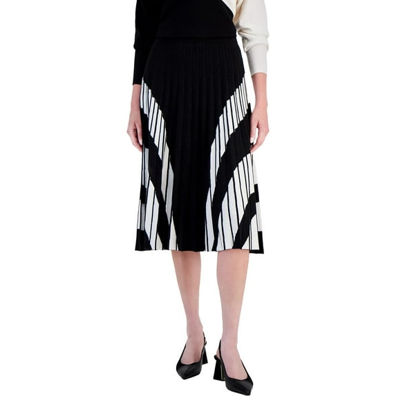 T Tahari Womens Knit Pleated Skirt