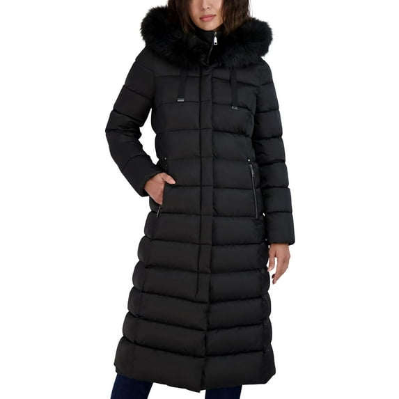 T Tahari Womens Nellie Puffer Maxi Parka Coat
