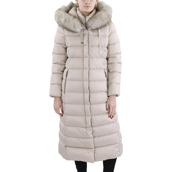 T Tahari Womens Nellie Puffer Maxi Parka Coat