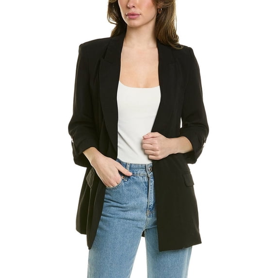 T Tahari womens 3/4-Sleeve Jacket, M, Black