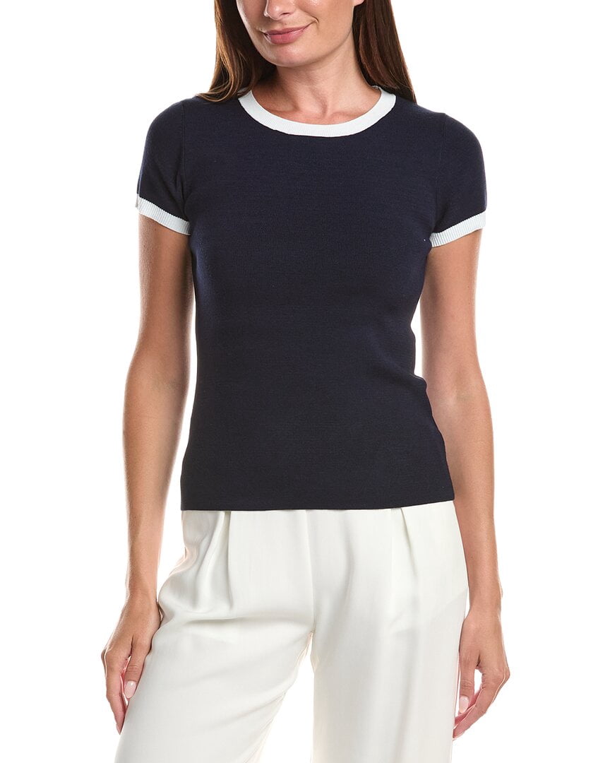 T Tahari Contrast Trim Pullover Women’s
