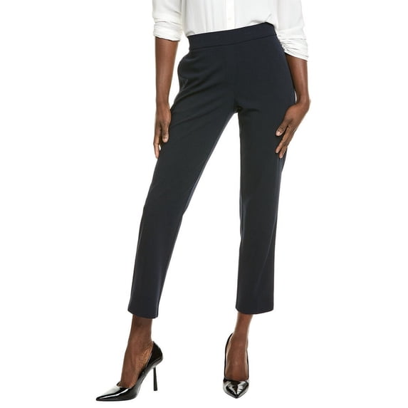 T Tahari womens Crepe Pull-On Ankle Slim Fit Pant, xs, Blue