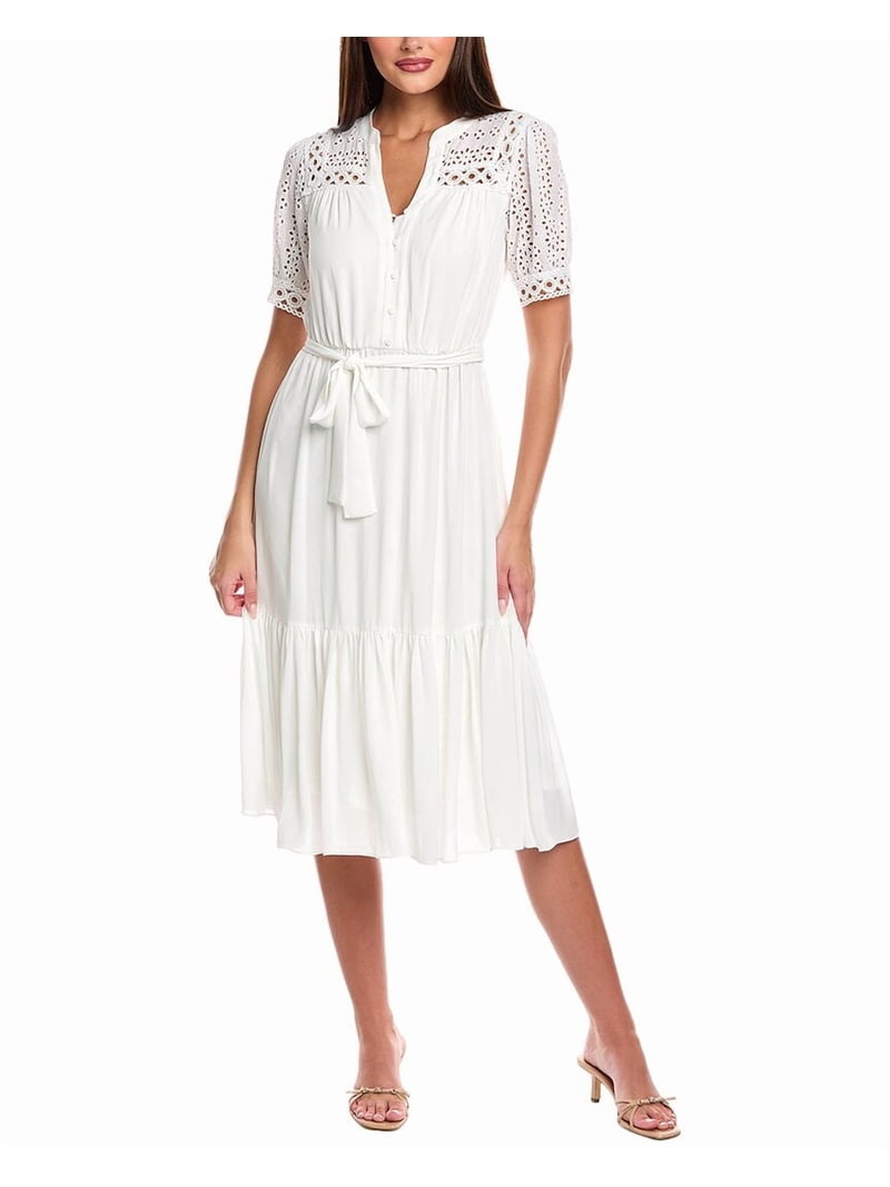 knee length dresses for ladies Ella Eyelet Midi Dress