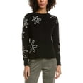 thumbnail image 1 of T Tahari womens  Flower Embroidery Sweater, XL, Black, 1 of 3