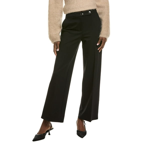 T Tahari womens Full Length Trouser, 6, Black