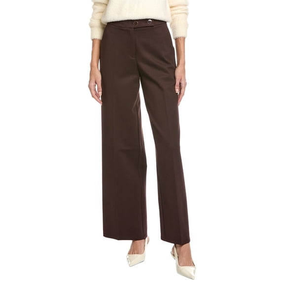 T Tahari womens  Full Length Trouser, 8, Brown
