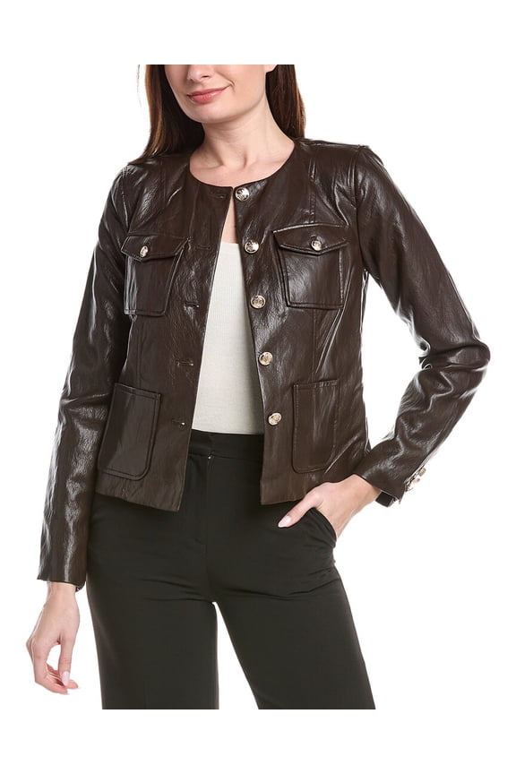 womens  Jacket, xs, Brown