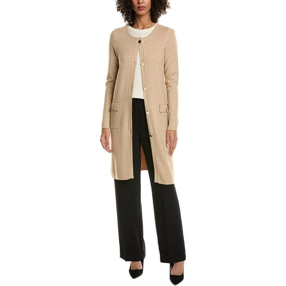 T Tahari womens  Long Cardigan, s, Brown
