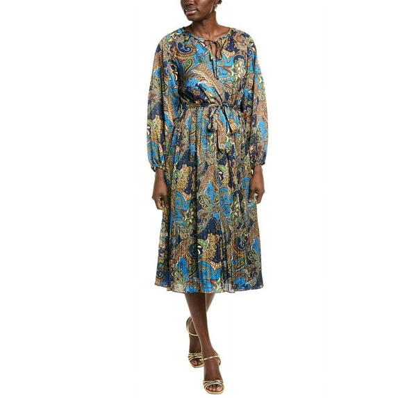 T Tahari womens Midi Dress, m, Blue