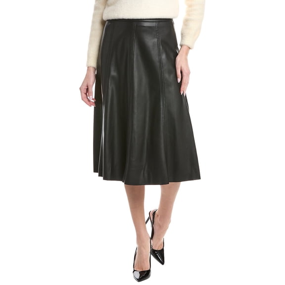 T Tahari womens  Midi Flare Skirt, 10, Black