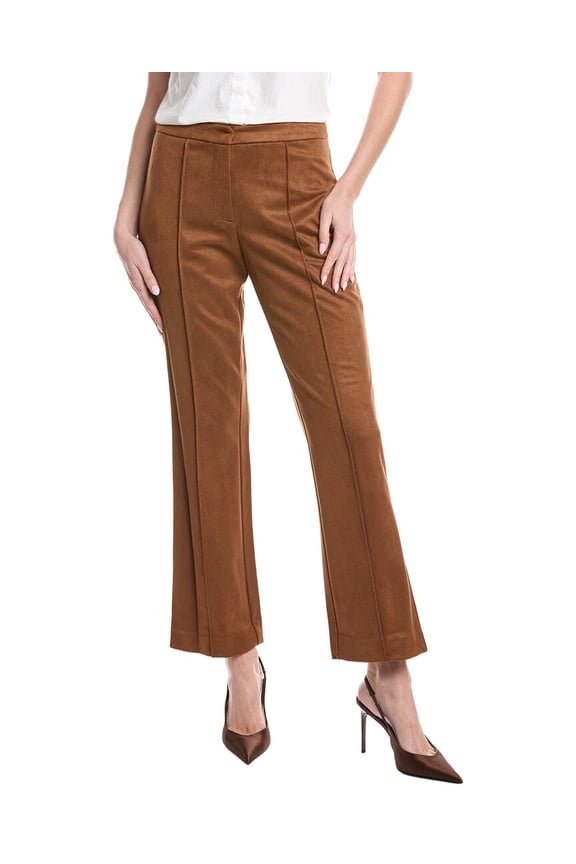 womens Straight Leg Pant, 6, Brown