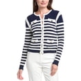 thumbnail image 1 of T Tahari womens  Stripe Jacket, xs, Blue, 1 of 3