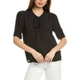 thumbnail image 1 of T Tahari womens  Tie-Neck Woven Top, m, Black, 1 of 3
