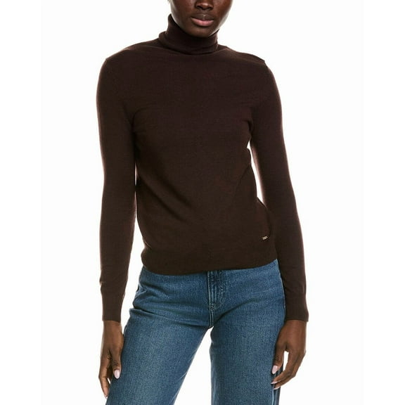 T Tahari womens  Turtleneck Sweater, XL, Brown