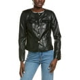 thumbnail image 1 of T Tahari womens  Vegan Leather Jacket, l, Black, 1 of 3