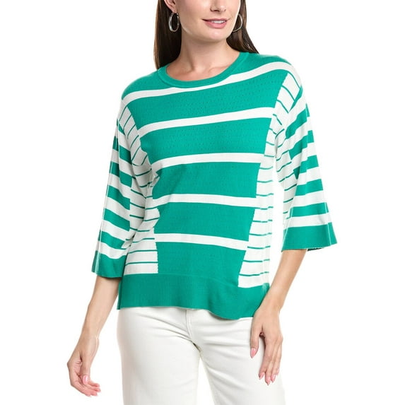 T Tahari womens Wide Sleeve Sweater, l, Green