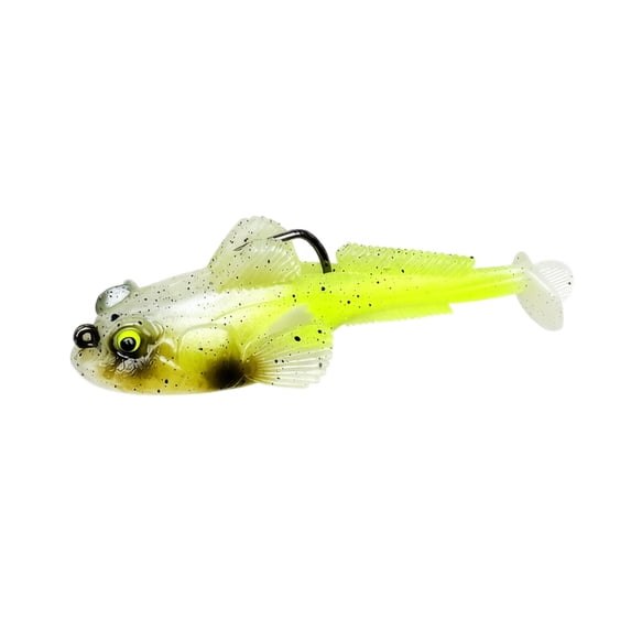 T-Tail Soft Fishing Lure, TPE Material Weedless Design 13g Long Casting Goby Mudskipper Imitation to Catch Bass Outdoors Freshwater Saltwater Tackle Gear Tool.