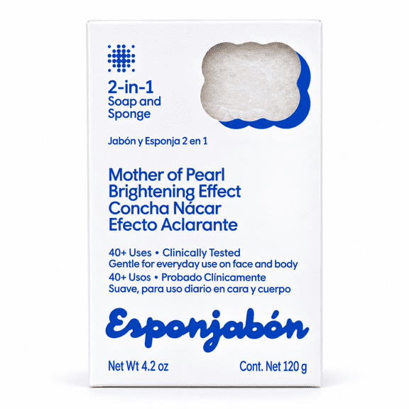 T.Taio Esponjabon Mother of Pearl 2-in-1 Soap & Sponge, Concha Nacar Cleansing & Exfoliating Bar for Face & Body, 4.2 oz Id also naturally include