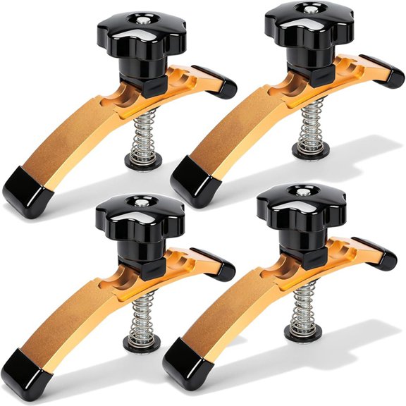 T-Track Hold Down Clamps, Extended 5-3/8" T Slot Clamp Set for CNC Router and Woodworking, Adjustable Hold Down Clamp