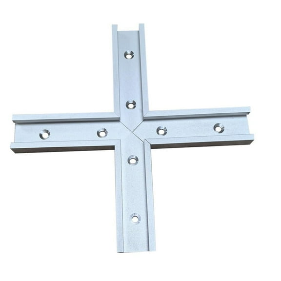 T-Track Intersection Kit with Predrilled Mounting Holes for Universal T-Track for Woodworking Jigs and Fixtures
