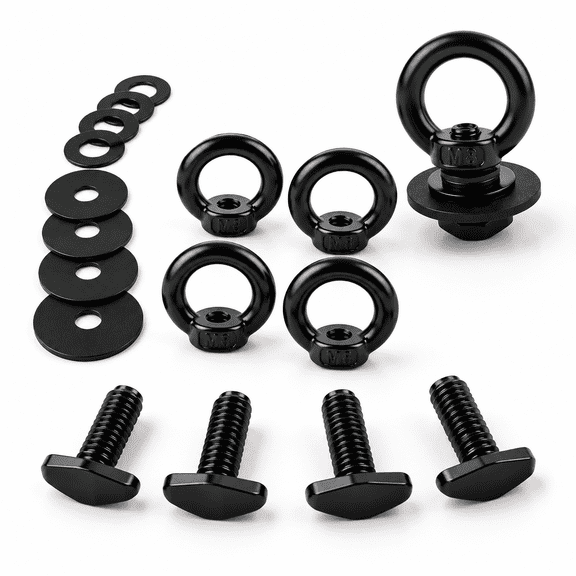 T Track Mount Tie Down Anchor For Roof Rack M8 Heavy Duty Ring Shaped Eye Bolt Stainless Steel Nut Rings Holding Bungee Cord Rope