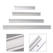 T-Track With Scale For Woodworking Double Cut Profile Universal With Predrilled Mounting Holes Aluminum T-Slot - Router Track 60Cm Fangkenuo