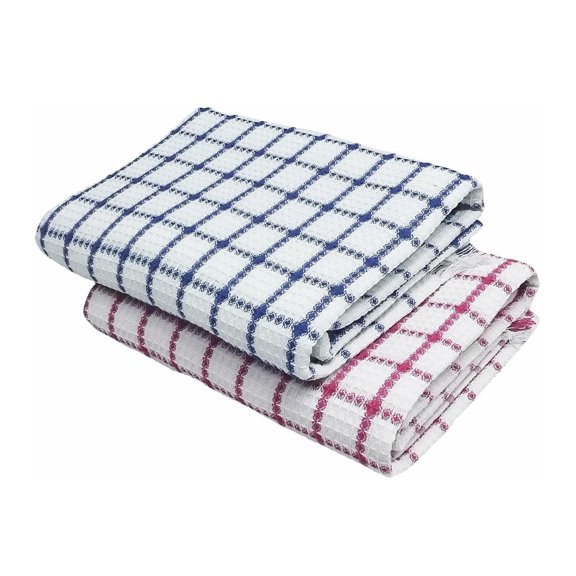 T Trendy Mart Cotton Bath Towels 400 Gsm Checkered Pattern, Quick Dry Towel | Pack Of 2