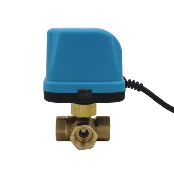 T Type - 3 Way motorised Valve Zone Valve Electric Ball Valve DC 5V 12V 24V 1/2 3/4 1 1-1/4 1-1/2 zoll