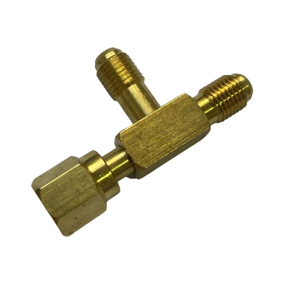 T Type Adapter Connector 1/4inch SAE External Thread Accessories Pump Brass
