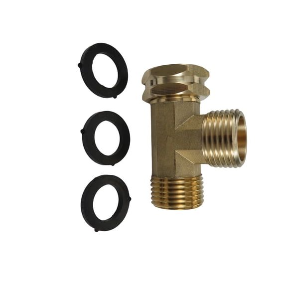 T Type Hose Adapter 3/4Inch Thread Brass Plumbing Joint Swivels Pipe Fitting Tees