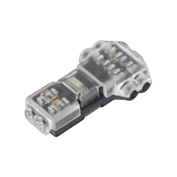 T-Type Low Voltage Wire Connectors, No-Strip No-Solder 2-Pin Quick Connection Plug, Push-in Terminals for Car Audio LED Strip Light Household Wiring, Snap-Fit Waterproof Design