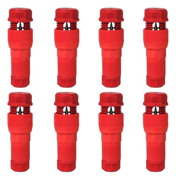 T-Type Piercing Terminal, 8/24/48PCS Quick Splice Wire Terminals, Wire Connector Nut Kit, Solderless 2 Pin Power Plug Wire Connectors for RV/BVR Stranded Hard Soft Wires (Red,8PCS)