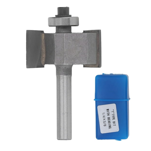 T Type Router Bit Ball Shaped 1/4 Shank Tungsten Alloy PTFE Coating