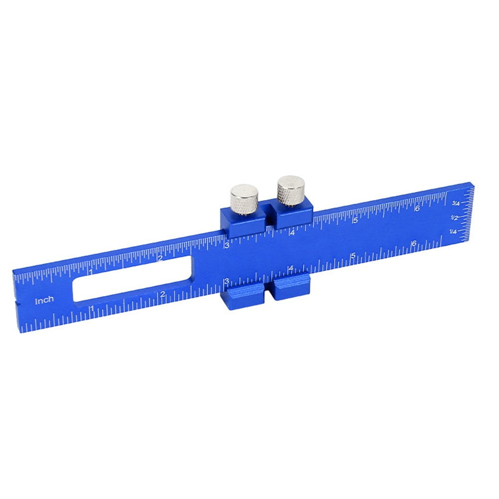 T-Type Scribing Ruler for Woodworking with Adjustable Lock and Depth ...