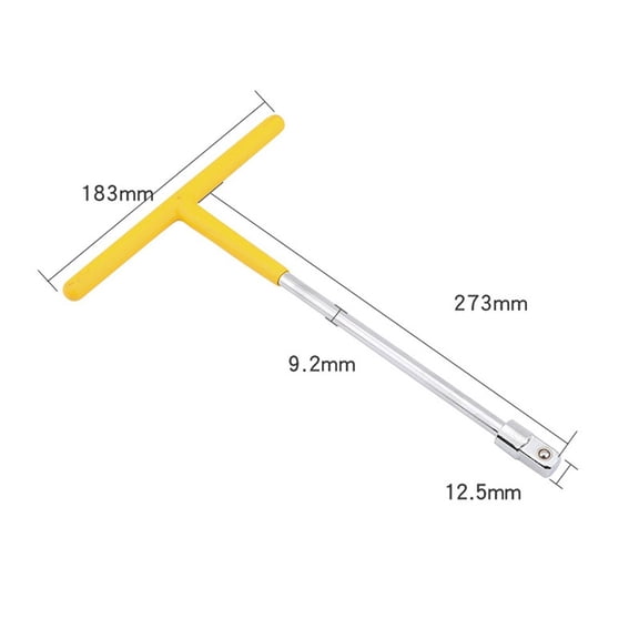 T Type T-Handles Wrench Hex Socket Wrench 27*19Cm. 27Cm/10.63" 1 Pcs 1/2-Inch 19Cm/7.48" High-Carbon Steel