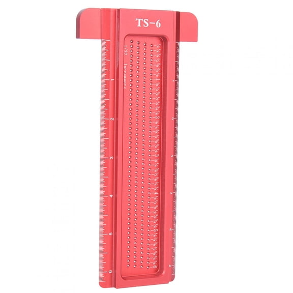 T-Type Woodworking Scriber Gauge Aluminum Alloy Hole Ruler 7.2 x 3.5 inches - Precision Carpenter Measuring Tool for Accurate Layout and Marking