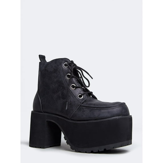 T.U.K. Original Footwear Women's Nosebleed Ankle Boot,Black PU,US 8 M