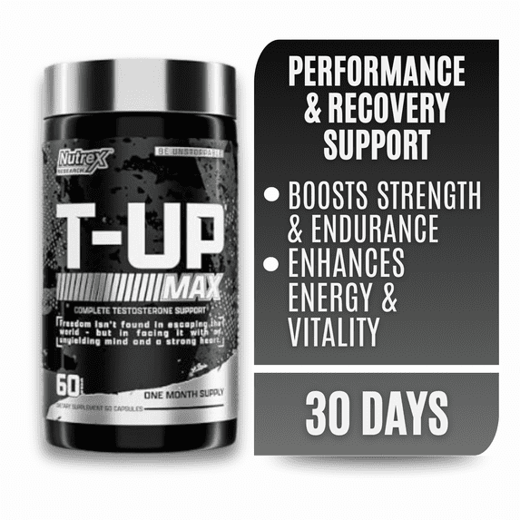 Nutrex Research T-Up Max Testosterone Support for Men 60 Capsules