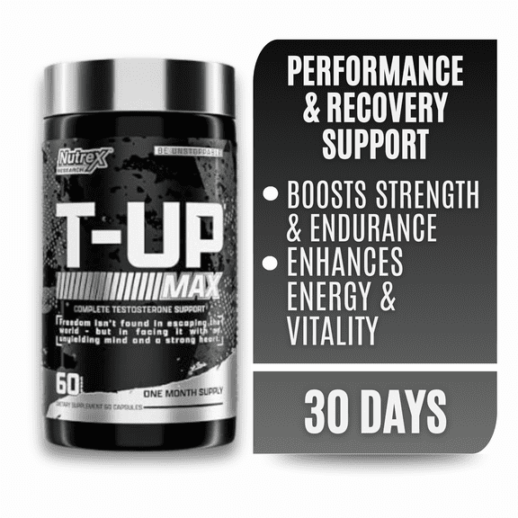 Nutrex Research T-Up Max Testosterone Support for Men 60 Capsules