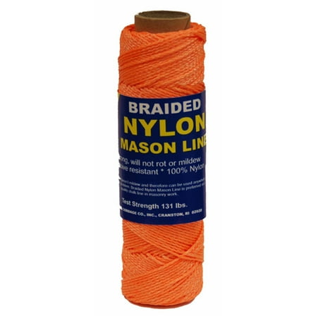 T.W . Evans Cordage #1 BRAIDED NYLON MASON 500' ORANGE