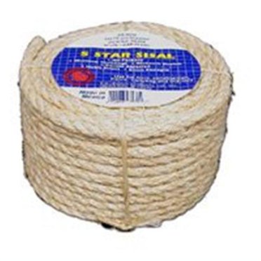 T.W. Evans 1/4 Inch X 100ft Sisal Rope - Natural Twisted Rope For Crafts & Pet Toys