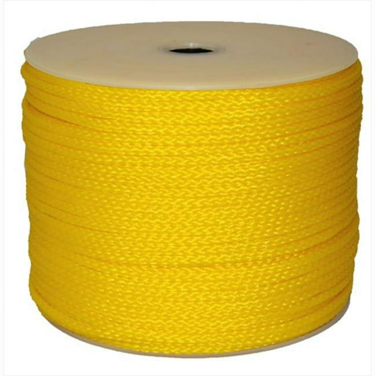 T.W. Evans Cordage 27-302 .25 in. x 500 ft. Hollow Braid Polypro Rope in  Yellow 