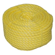 T.W. Evans Cordage 31-033 .5 in. x 100 ft. Twisted Polypro Rope Coilette in Yellow