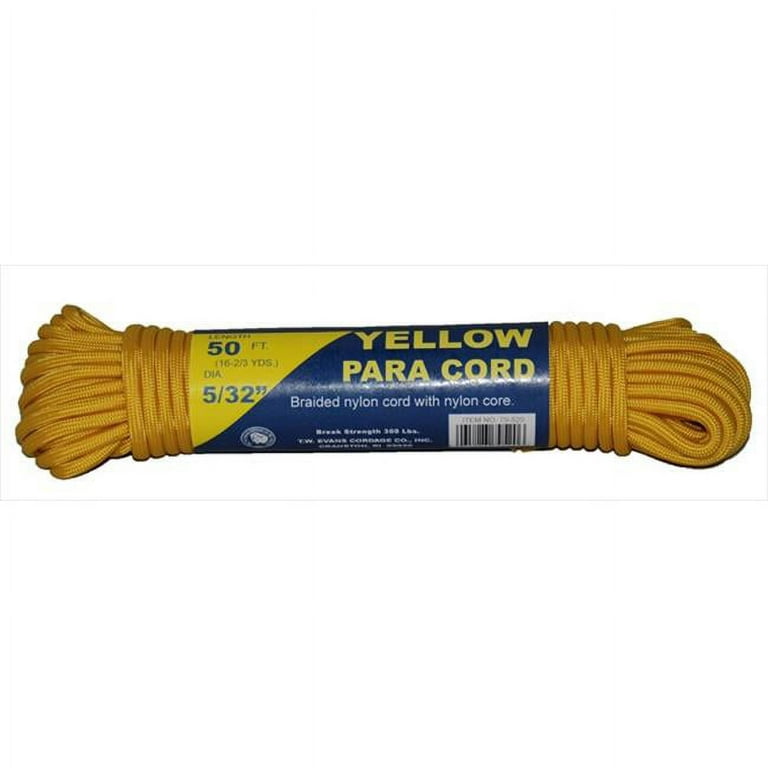T.W. Evans Cordage 79-520 Para Cord 50 ft. in Yellow 