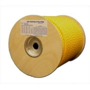 T.W. Evans Cordage 80-007 .25 in. x 300 ft. Buffalo Twisted Polypro Rope in Yellow