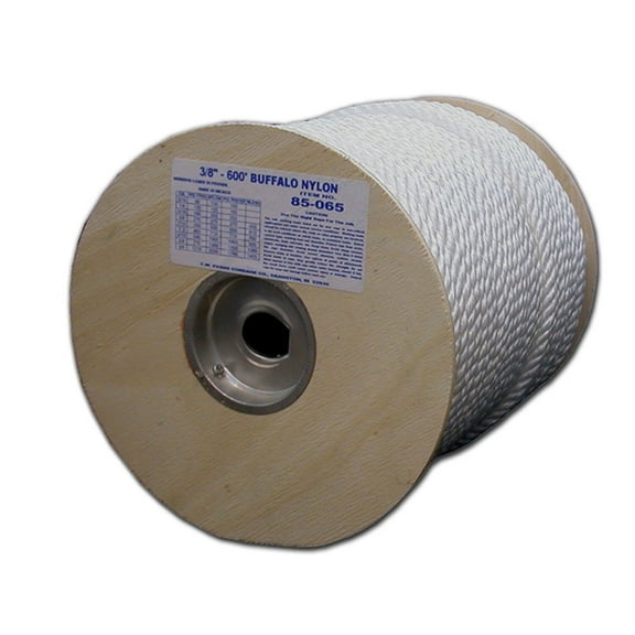 T.W. Evans Cordage 85-065 Rope 407 lb Working Load Limit 600 ft L 3/8 in Dia Nylon