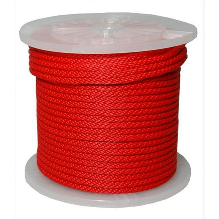 t.w . Evans Cordage 98333 3/8-Inch by 300-Feet Solid Braid Propylene Multifilament Derby Rope Red