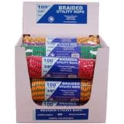 T.W. Evans Cordage 99022 Utility Rope Display, 100 ft L, 3/8 in Dia, Polypropylene